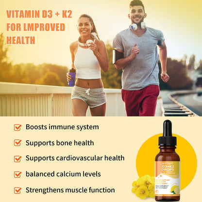 🍋 BIYODE Vitamin D3+K2 Drops | The Golden Guardian for Bones and Heart