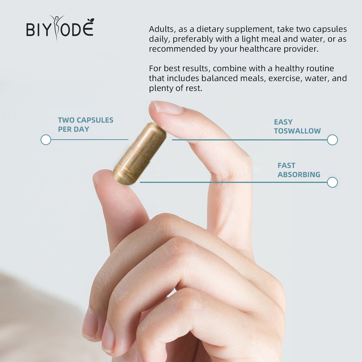 BIYODE 15-Day Cleanse Gut Support – 100% Natural Dietary Supplement | 30 Capsules
