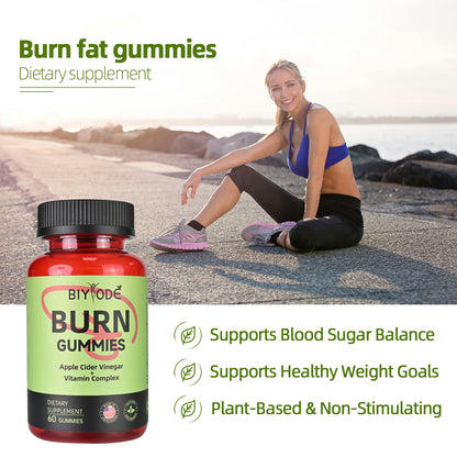 BIYODE Burn Gummies | Keto ACV Gummies with The Mother & BHB Salts for Metabolism Support | Vegan, Non-GMO, 60 Count