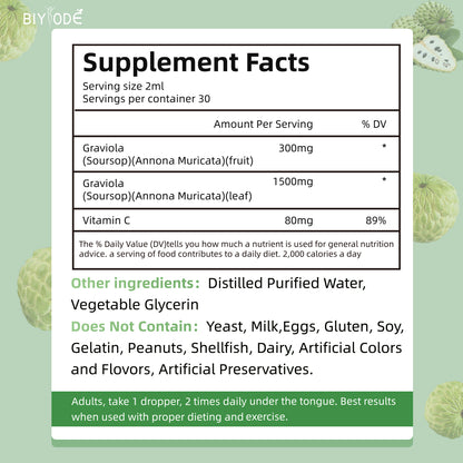 🌿 BIYODE Soursop Drops | Natural Plant Extracts to Revitalize Whole-Body Health